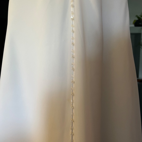 David’s Bridal Maxi Flower girl dress with white pearls in white - Picture 3 of 4